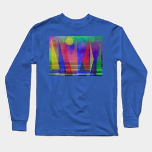 SUNSHINE And Sailing Digital Art Long Sleeve T-Shirt